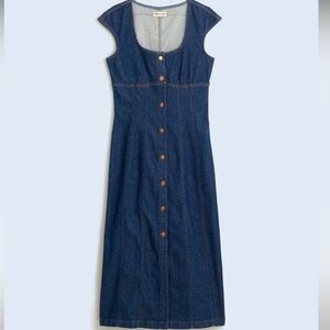 Madewell Blue Denim Button-Down Dress